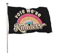 Drapeaux De Jardin Votez, Nous Sommes Sans Pitié Drapeaus Décoratif Durable Drapeau Fierté Résistant Bannières Extérieure Pour Célébrations Défilé Festivals 90X152CM