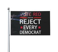 Drapeaux De Jardin Votez Républicain. Rejetez Tous Les Démocrates Et Les Républicains. Bannières Extérieure Décoratif Bannière De Jardin Pour Défilé Célébrations Balcon 90X150 CM