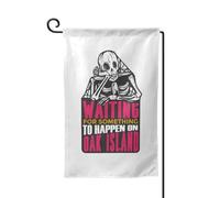 Drapeaux De Jardin Waiting For Something To Happen On Oak Island Garden Flag Décorations Bannière Extérieure Toutes Les Saisons Pelouse Drapeaux Pour Célébrations Ferme Jardinage M