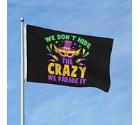Drapeaux De Jardin We Don'T Hide The Crazy We Parade It Drapeau Fierté Imperméabiliser Drapeaus Décoratif Couleurs Vives Bannières Extérieure Pour Balcon Festivals Fête 90X152CM