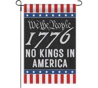 Drapeaux de jardin « We Have No King In America Saying » double face pour piscine