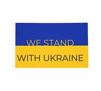 Drapeaux De Jardin We Stand With Ukraine Bannières Extérieure Durable Drapeaus Décoratif Decoration Drapeau Fierté Pour Festivals Fête Défilé 90X152CM