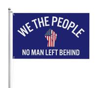 Drapeaux De Jardin We The People No Man Left Behind Premium Drapeau Extérieur Toutes Les Saisons Bannière Extérieure Pour Célébrations Patio Ferme 90X150 Cm
