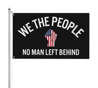 Drapeaux De Jardin We The People No Man Left Behind Résiste Aux Intempéries Garden Flag Coupe-Vent Et Étancheune Pelouse Drapeaux Pour Balcon Fête Célébrations Jardinage 90X150 Cm
