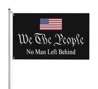Drapeaux De Jardin We The People No Man Left Behind Toutes Les Saisons Drapeau Extérieur Coupe-Vent Et Étancheune Garden Flag Pour Jardinage Célébrations Ferme 90X150 Cm