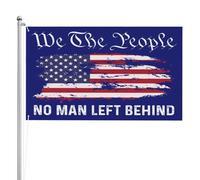 Drapeaux De Jardin We The People No Man Left Behind Toutes Les Saisons Garden Flag Premium Treer Drapeau Pour Célébrations Ferme Jardinage 90X150 Cm