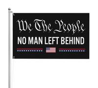 Drapeaux De Jardin We The People No Man Left Behind Toutes Les Saisons Pelouse Drapeaux Coupe-Vent Et Étancheune Garden Flag Pour Patio Célébrations Balcon Fête 90X150 Cm