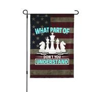Drapeaux De Jardin What Part Of Chess Don'T You Understand Coupe-Vent Et Étancheune Drapeau Extérieur Premium Pelouse Drapeaux Pour Balcon Fête Jardinage M