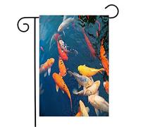 Drapeaux De Jardin Yellow Colorful Japanese Koi Carp Fish Lovely Animals Wildlife Nature Asia Toutes Les Saisons Pelouse Drapeaux Premium Bannière Extérieure Pour Célébrations Ferme S
