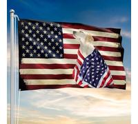 Drapeaux De Jardin Yellow Labrador Retriever American Patriot Drapeau Extérieur Décorations Treer Drapeau Pour Balcon Fête Patio Ferme 90X150 CM
