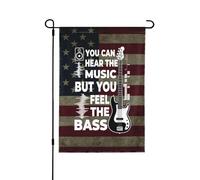 Drapeaux De Jardin You Can Hear The Music But You Feel The Bass Décorations Bannière Extérieure Résiste Aux Intempéries Pelouse Drapeaux Pour Célébrations Jardinage S