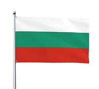 Drapeaux de la Bulgarie, drapeaux décoratifs d'extérieur 0,9 x 1,5 m 100% polyester drapeaux à l'extérieur du drapeau tous temps, la couleur est lumineuse et facile à estomper, séchage rapide.