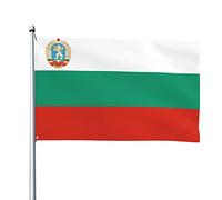 Drapeaux de la Bulgarie, drapeaux décoratifs d'extérieur 0,9 x 1,5 m 100% polyester drapeaux à l'extérieur du drapeau tous temps, la couleur est lumineuse et facile à estomper, séchage rapide.