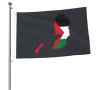 Drapeaux de la carte du terrain de la Palestine pour l'extérieur 2 x 3 pieds double face bannière robuste drapeau pour la maison cour festival extérieur jardin décoration drapeau de bienvenue