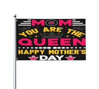 Drapeaux de la fête des mères « Maman, tu es la reine » 90 cm x 150 cm, grande bannière de bienvenue, drapeau de jardin, décoration extérieure, pour maison, cour, cadeaux de fête