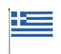 Drapeaux de la Grèce, drapeaux décoratifs d'extérieur 0,9 x 1,5 m 100% polyester drapeaux à l'extérieur du drapeau tous temps, la couleur est lumineuse et facile à estomper, séchage rapide.