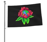 Drapeaux de la Journée internationale de la Terre pour l'extérieur 2 x 3 pieds, bannière robuste double face pour la maison, la cour, le festival, la décoration de jardin extérieur, drapeau de bienven