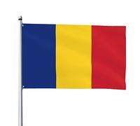 Drapeaux de la Roumanie, drapeaux décoratifs d'extérieur 0,9 x 1,5 m 100% polyester drapeaux à l'extérieur du drapeau tous temps, la couleur est lumineuse et facile à estomper, séchage rapide.