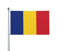 Drapeaux de la Roumanie, drapeaux décoratifs d'extérieur 0,9 x 1,5 m 100% polyester drapeaux à l'extérieur du drapeau tous temps, la couleur est lumineuse et facile à estomper, séchage rapide.