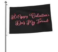 Drapeaux de la Saint-Valentin mon ami pour l'extérieur 2 x 3 pieds double face bannière robuste drapeau pour la maison cour festival extérieur jardin décoration drapeau de bienvenue
