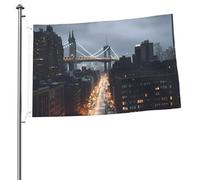 Drapeaux de la ville de New York pour l'extérieur 6 x 91 cm, drapeau de jardin saisonnier double face avec œillets, drapeau d'extérieur pour décoration de maison, toile de fond pour photo