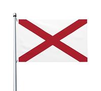 Drapeaux de l'Alabama, drapeaux décoratifs d'extérieur 0,9 x 1,5 m 100% polyester drapeaux à l'extérieur du drapeau tous temps, la couleur est lumineuse et facile à estomper, séchage rapide.