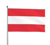 Drapeaux de l'Autriche, drapeaux décoratifs d'extérieur 0,9 x 1,5 m 100% polyester drapeaux à l'extérieur du drapeau tous temps, la couleur est lumineuse et facile à estomper, séchage rapide.