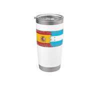 Drapeaux de l'Espagne et du Honduras - Hondurien espagnol Gobelet isotherme en acier inoxydable double paroi