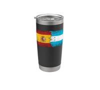 Drapeaux de l'Espagne et du Honduras - Hondurien espagnol Gobelet isotherme en acier inoxydable double paroi