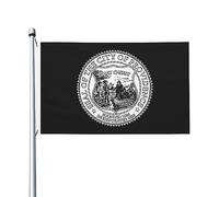 Drapeaux de l'État de Rhode Island, sceau de Providence, pour l'extérieur, 90 x 150 cm, double face, en polyester robuste, pour la maison, la cour, le festival, la décoration de jardin extérieur, les