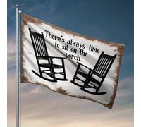 Drapeaux de l'université pour les gars se détendre sur le porche : il est temps de s'asseoir drapeau, décoration murale pour dortoir, garçons d'université (30 x 45 cm)