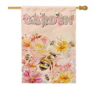 Drapeaux de maison aquarelle d'automne 71 x 101,6 cm double face pour l'extérieur, motif floral mignon et amusant en lin pour la maison, drapeau imprimé floral feuilles avant cour arrière