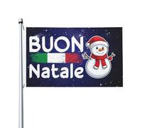 Drapeaux De Maison Buon Natale Noël En Famille Italienne Décoration Bannière Avec Œillets Double Face Drapeau De Cour Pour Plage Accessoires Clubs 90X150Cm
