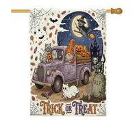 Drapeaux de maison de chat britanniques à poils courts pour Halloween, 71 x 101 cm, double face pour l'extérieur, amusant et effrayant, décoration de cour avant et arrière