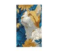 Drapeaux de maison de cour avec chrysanthèmes oranges, pivoines roses, 9,1 x 1,5 m, bannière de vœux avec œillets pour décoration d'intérieur et d'extérieur