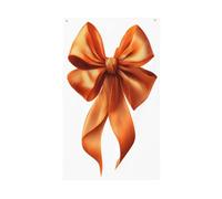 Drapeaux de maison de cour avec nœud orange fluide, 9,5 x 1,5 m, bannière de vœux avec œillets, décoration d'intérieur ou d'extérieur