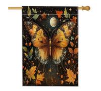 Drapeaux de maison en feuille d'érable 71,1 x 101,6 cm pour l'extérieur, esthétiques d'automne, insectes verticaux standard, drapeaux d'intérieur en lin, drapeaux imprimés rétro amusants pour