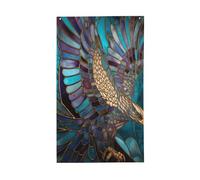 Drapeaux de maison en vitrail Seahawk In Flight Yard House Drapeaux de 0,9 x 1,5 m avec œillets pour décoration d'intérieur ou d'extérieur