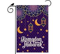 Drapeaux De Maison Lunes, Étoiles, Lanterne, Bénédiction Du Ramadan Bannière Durable Double Face 30X45Cm Drapeau Pour Plage Intérieure