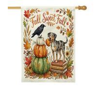 Drapeaux de maison verticaux à l'aquarelle Catahoulas léopard pour jardin, jardin, maison, 71,1 x 101,6 cm, double face pour l'extérieur, citrouille d'automne, livre imprimé, décoration d'intérieur