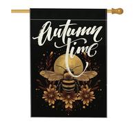 Drapeaux de maison verticaux esthétiques d'automne en lin 71 x 101,6 cm double face pour l'extérieur, drapeau imprimé vintage pour jardin, maison, drapeau rétro à motif floral