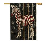 Drapeaux de maison zèbres Merry Christmas 71 x 101,6 cm pour extérieur, animaux rustiques, drapeaux verticaux standard en lin pour la maison, les vacances, la faune sauvage, la cour, la cour imprimée