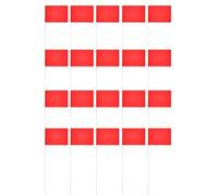 Drapeaux De Marquage 20 Pièces | Repères Pour Pelouse Et Terrain | Marqueurs Rouges Pour Système D'arrosage Allée Extérieur Construction Paysage