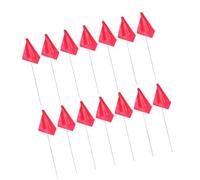 Drapeaux de Marquage de Jardin 50 Pièces en PVC et Fil D'acier | Rouge, Insertion Facile au Sol, Résistants aux Intempéries, pour Nouvelles Plantations et Réseaux Enterrés
