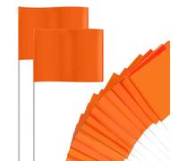 Drapeaux de marquage | Drapeaux de jardin orange pour marquage de pelouse - Panneaux d'avertissement pour l'enquête de construction, l'irrigation, la cartographie des propriétés en plein air pour