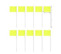 Drapeaux De Marquage Drapeaux de marquage imperméables et ne se décolorent pas, for la Construction, l'entraînement des animaux domestiques, l'aménagement pelouse, 10 à 30 pièces(Yellow,10PCS)