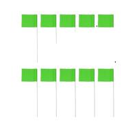 Drapeaux De Marquage Drapeaux de marquage inscriptibles imperméables, 10 à 50 pièces, for le sport, l'entraînement des animaux compagnie, positionnement la pelouse(Green,10pcs)