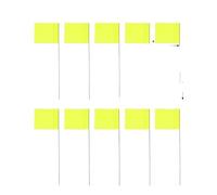 Drapeaux De Marquage Drapeaux de marquage inscriptibles imperméables, 10 à 50 pièces, for le sport, l'entraînement des animaux compagnie, positionnement la pelouse(Yellow,50pcs)