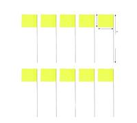 Drapeaux De Marquage Drapeaux imperméables colorés d'inscription for le positionnement d'itinéraire de construction sports(Yellow,30PCS)