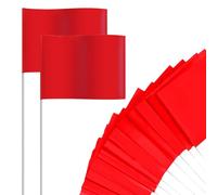 Drapeaux De Marquage Pour Pelouse | 100 Pièces Drapeaux Fluorescents Pour Arpentage,Signalisation Pour Construction Irrigation Cartographie Propriété Chien Extérieur Arrosage